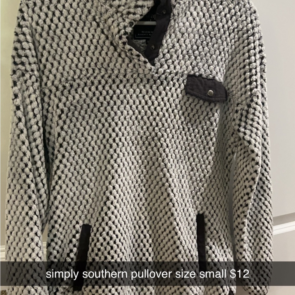 Simply Southern Black and White Pullover